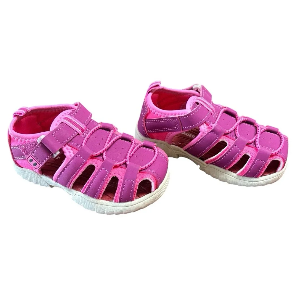 Eddie Bauer Girls Pink Purple Closed Toe Sport Sandals Size 7 Toddler Water